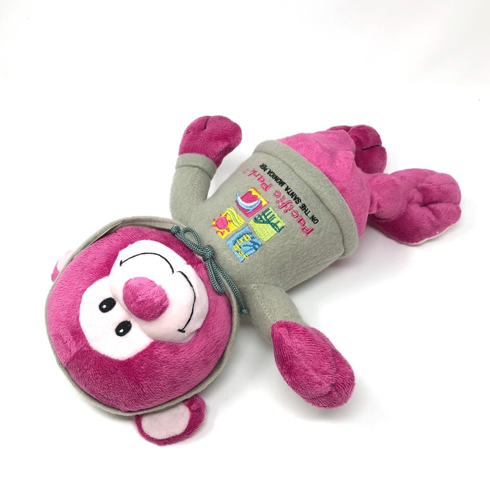 Plush pink teddy bear with hoodie, NWT